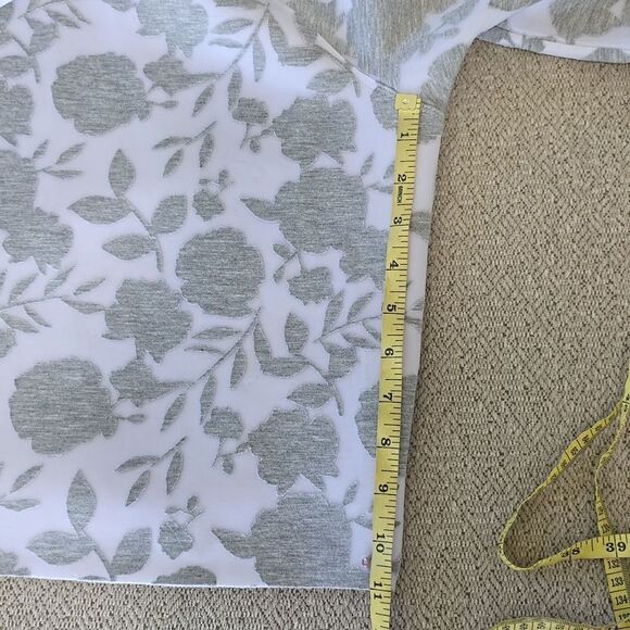 Calia Burnout Spacer Floral Gray & White Pullover Hoodie - Size Large - Picture 13 of 14